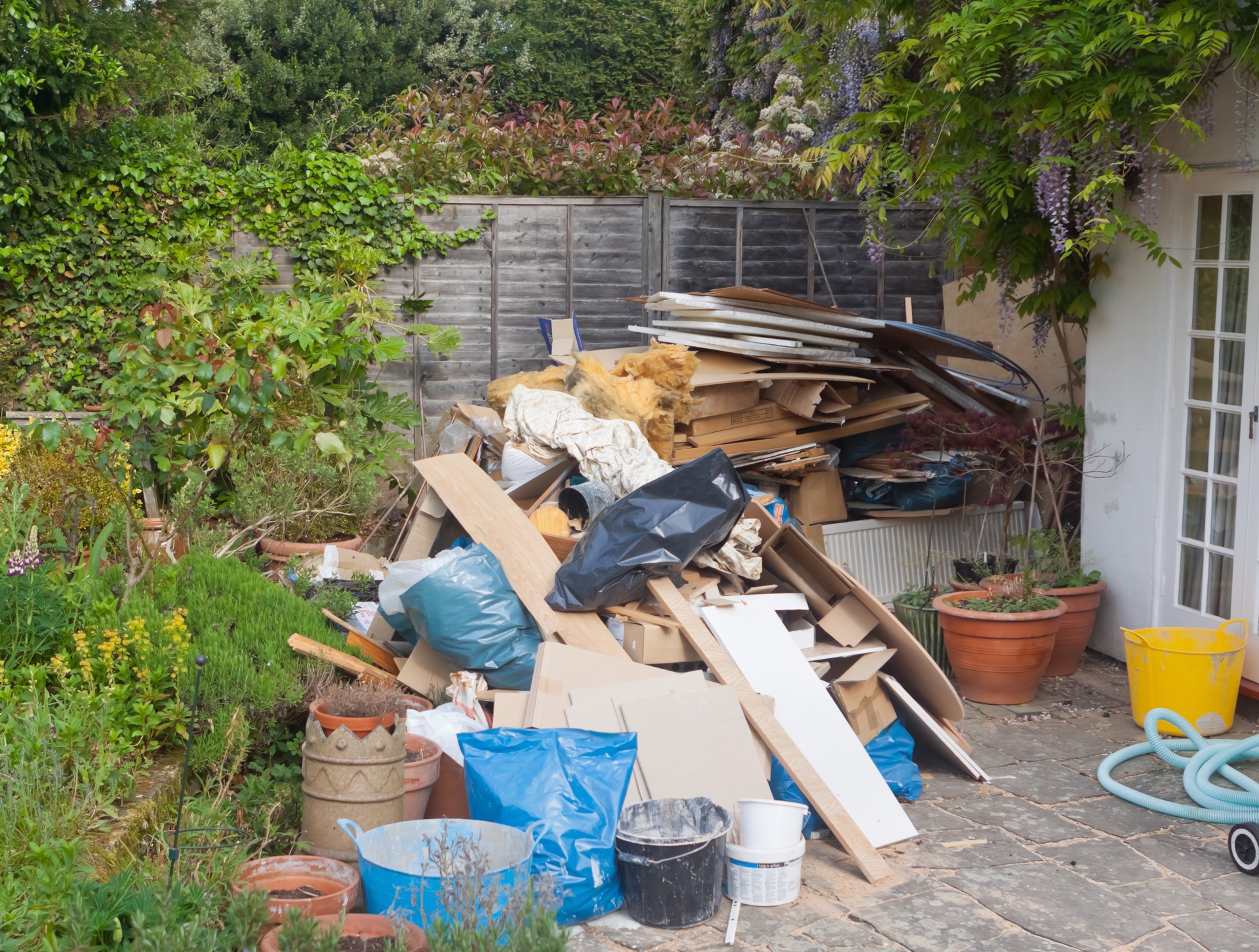 Waste and Rubble from Home Improvement Building Works